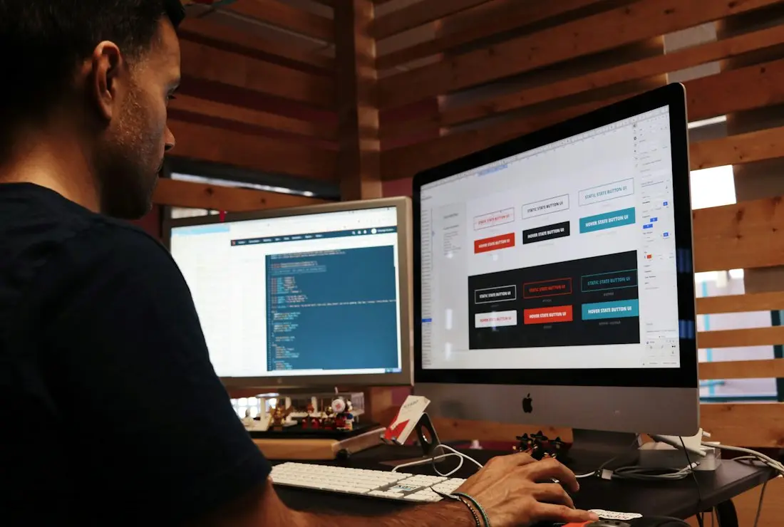 A developer at work