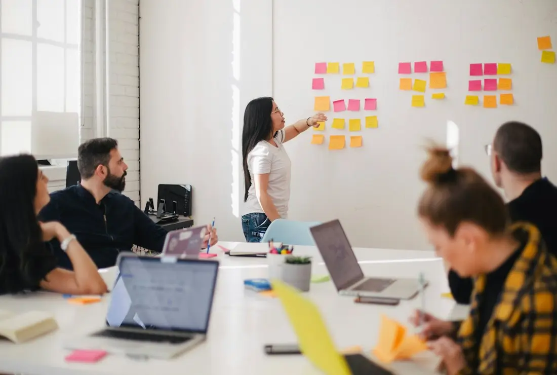 A team planning meeting